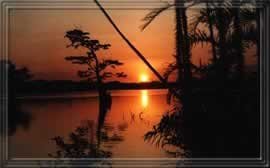 Sonnenuntergang bei der Lodge